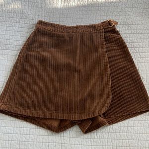 Brown Velvet 90s Skort